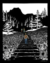 Load image into Gallery viewer, Happy Place-poster design by paper cut artist Elizabeth VanDuine