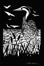 Load image into Gallery viewer, Morning Snack-poster design by paper cut artist Elizabeth VanDuine
