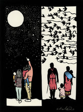 Load image into Gallery viewer, Sky Appreciation-poster design by paper cut artist Elizabeth VanDuine